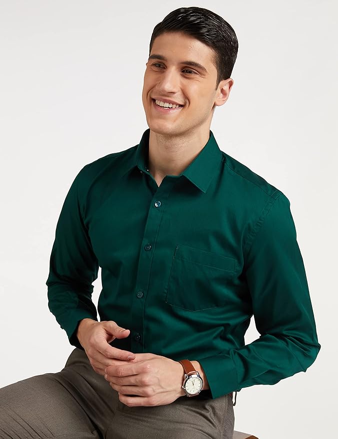 Amazon Brand - Symbol Men's Solid 100% Cotton Slim Fit Formal Shirt - Image 2