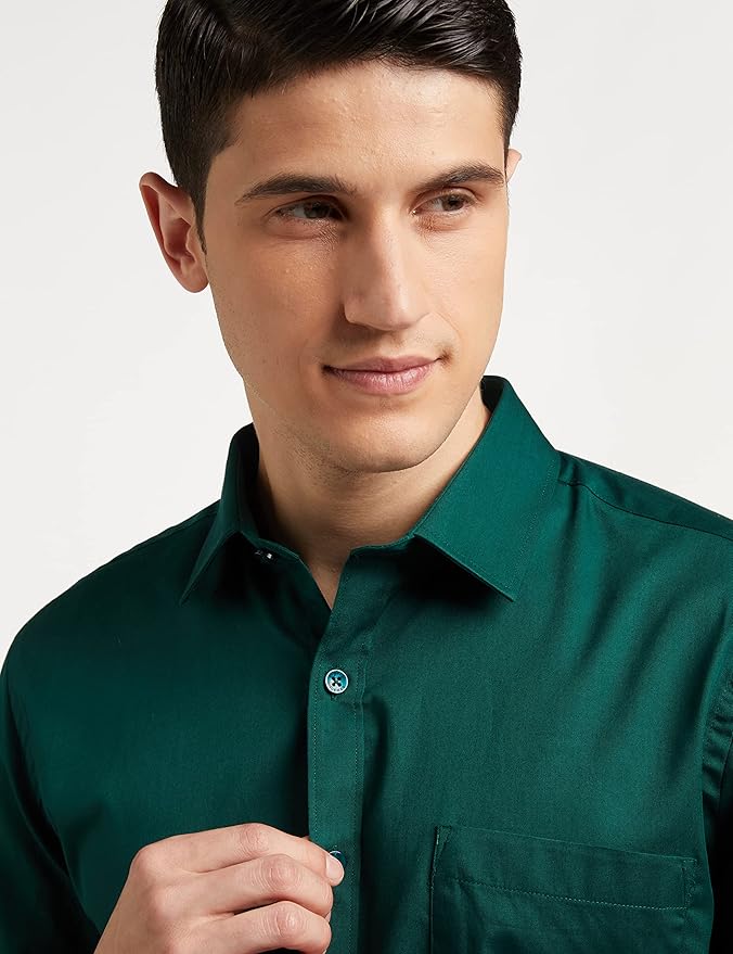Amazon Brand - Symbol Men's Solid 100% Cotton Slim Fit Formal Shirt - Image 3